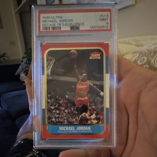 Fleer 1986-87 Ultra Decade of Excellence Insert Michael Jordan U-4 PSA 9