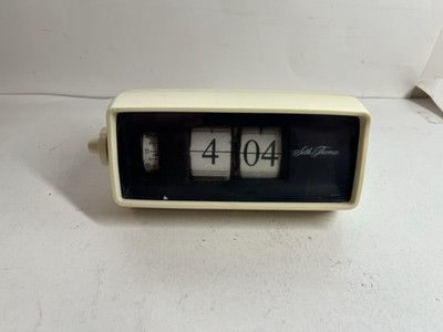 Vintage Seth Thomas Speed Read Flip Clock  Model 0821 White Japan NOT WORKING