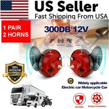 2PC Super Loud 300DB Train Horns 12V For Car Truck Boat Motorcycle Waterproof
