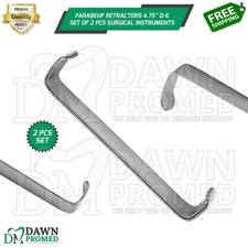 Farabeuf Retractors 4.75" Double Ended Set of 2 Pcs Surgical Surgery Instruments