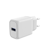 Sign Wandladegeraet Usb A Qc 3.0 Schnellladegeraet 18W 3A Netzstecker Weiss 76Mm