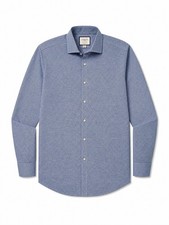 Charles Tyrwhitt Men s Dress Shirt 16.5/34 Blue Cotton Long Sleeve Button Front