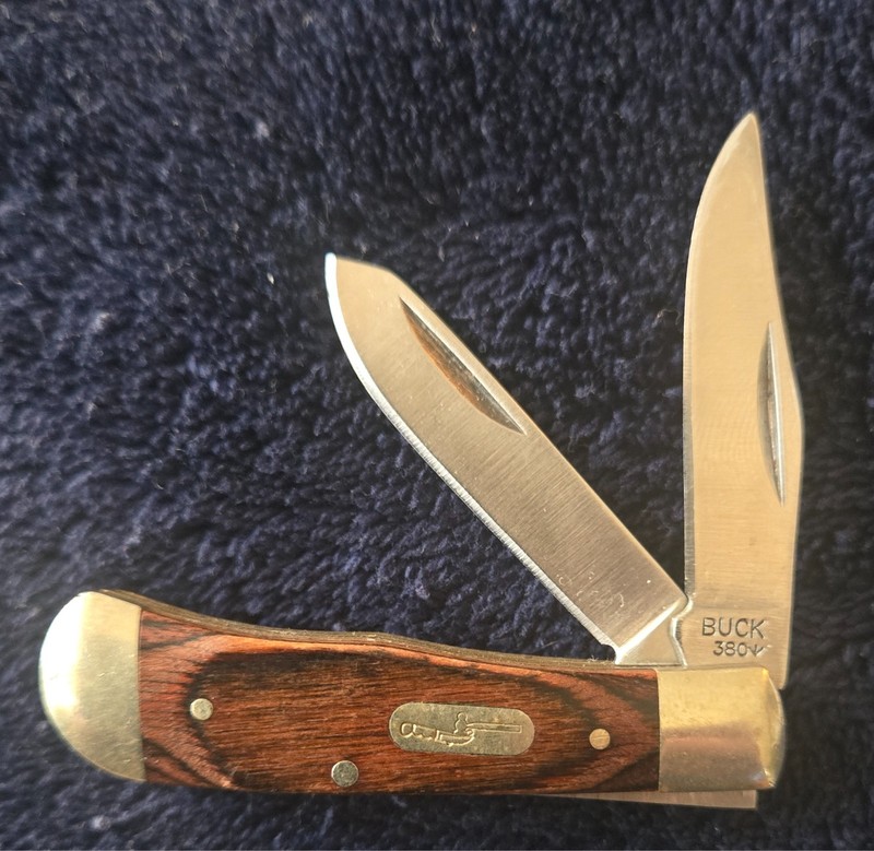 VINTAGE MINI BUCK #380 2 BLADE POCKET KNIFE 
