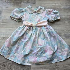 Vintage Ruth Of Carolina Girls Floral Dress Size 4 80s 90s Made In The USA