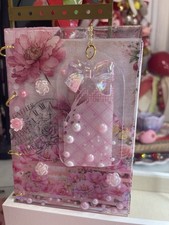 Coquette Style Acrylic Binder Notebook Handmade Pink Aesthetic Cute Gift Idea