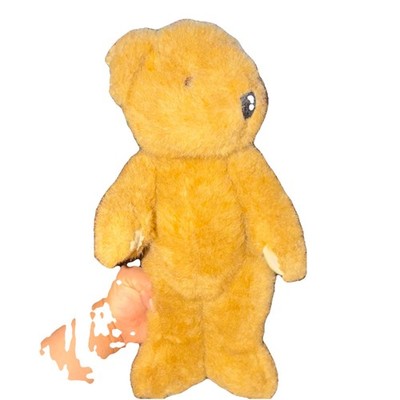 Teddy Bear Threads Ltd Handmade Yellow Plush Bear Toy Black Eyes Animals Theme