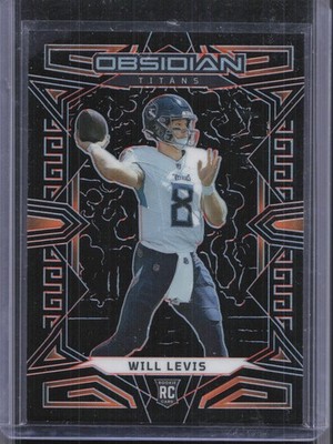 2023 Panini Obsidian #196 Will Levis Electric Etch Orange #/49