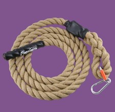 10 Ft 3.1 M Perantlb Outdoor Climbing Rope 1.5" Diameter Jute  Metal Hook