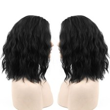 Stylish Women Wig Short Black Curly for Cosplay Daily and Special Occasions