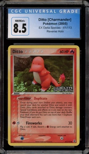 Pokemon Ditto [Charmander] EX Delta Species Reverse Holo #61 CGC 8.5