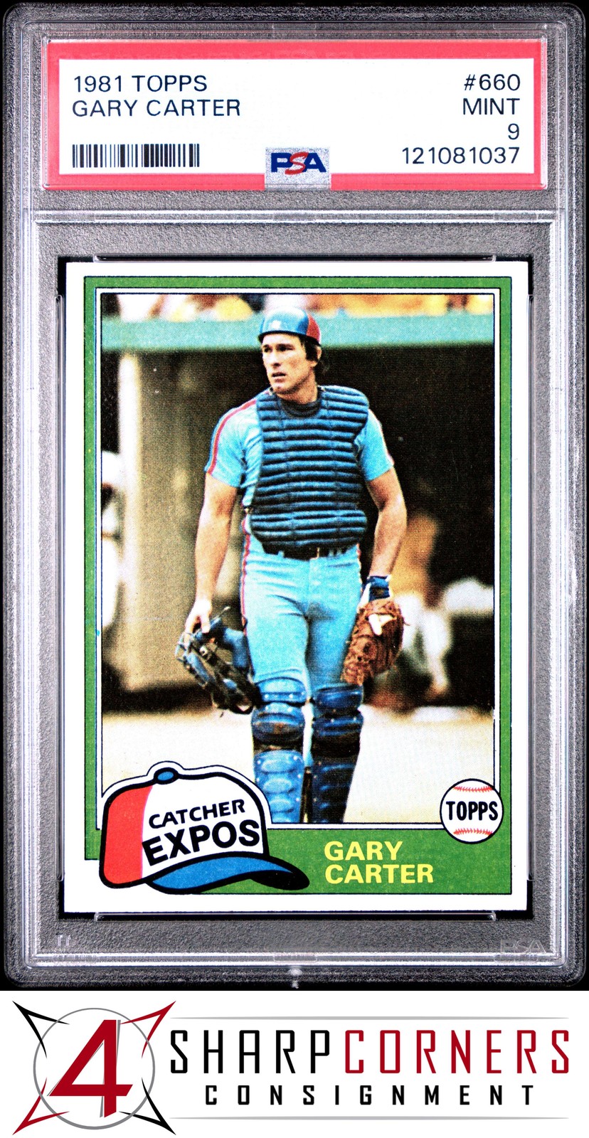 1981 TOPPS #660 GARY CARTER EXPOS HOF PSA 9