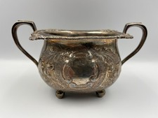 Antique silver plated sugar bowl.