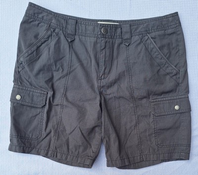Eddie Bauer Ripstop Gray Cargo Shorts 46 1BC Womens Size 10
