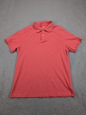 Vineyard Vines Polo Shirt Mens Large Red Slim Fit Stretch Whale Logo Embroidered