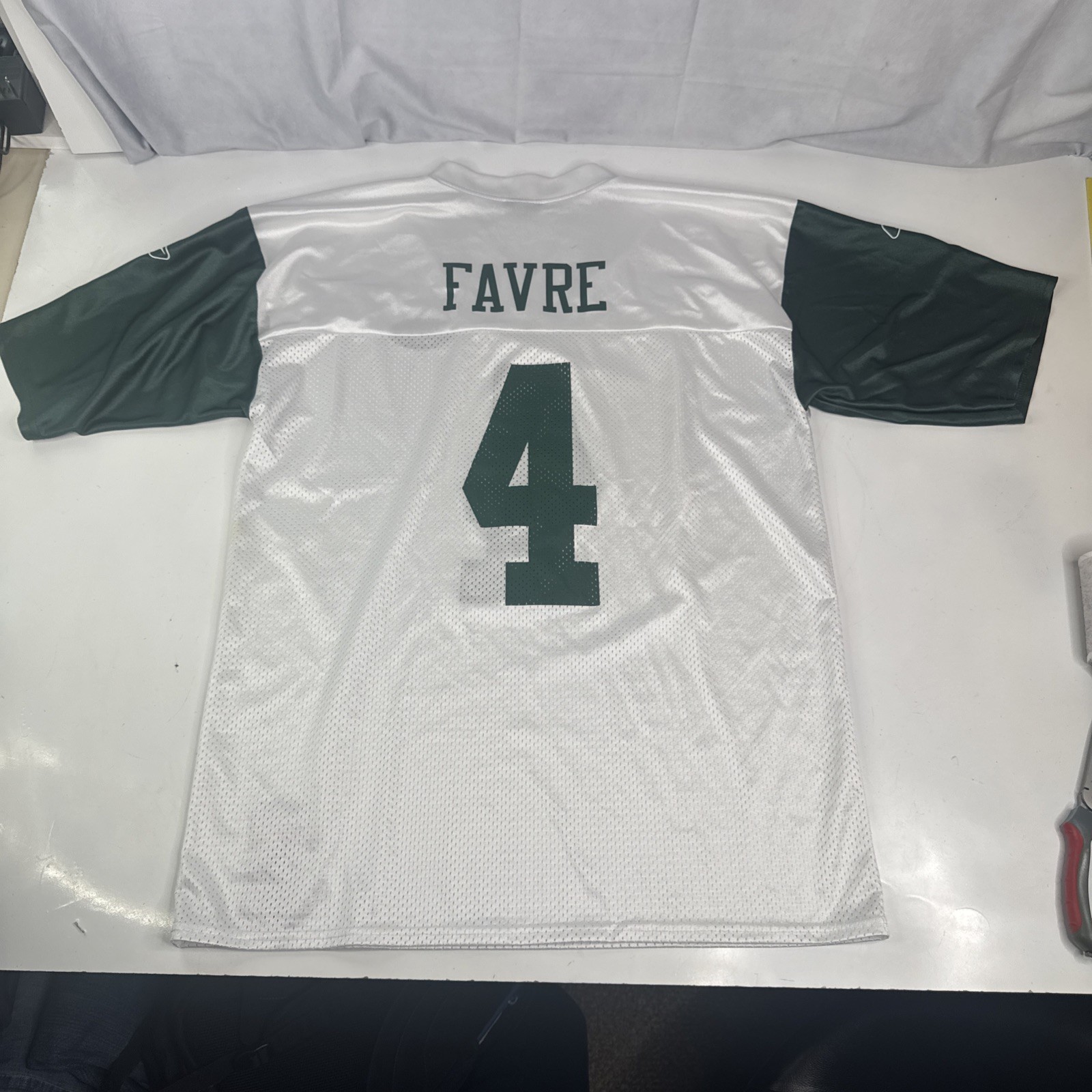 Brett Favre New York Jets NFL Reebok Authentic Jersey Mens Size L thumbnail 9