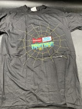 Vintage 1989 Anheuser-Busch Budweiser Bud Light Fright Night Black T-Shirt L. 11