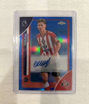 Topps Chrome 2025-26 Premier League Chris Rigg Sunderland #CA-CR Auto Blue /150