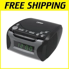 LED Display Alarm Clock Radio with CD Player and USB Port