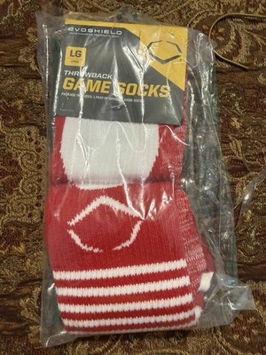 Evoshield Adult Large Softball/Baseball Red/White Game Socks