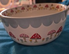 Cath Kidston Ceramic Mushroom Cereal Bowl 14cm Round White The Collector