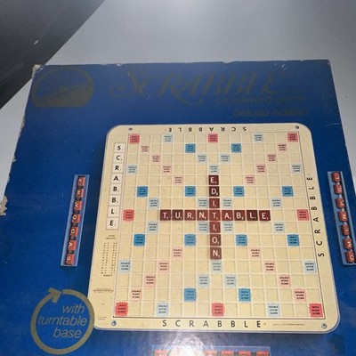 Selchow & Righter 1977 Vintage Scrabble Crossword Deluxe Edition Turntable Base