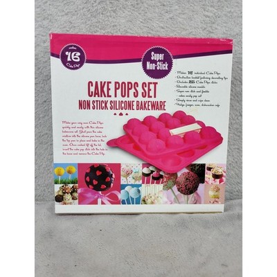 Cake Pops Set Non Stick Silicone Bakeware 16 Cavity Heart Shaped Baking Mold