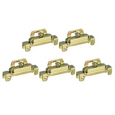 DIN Rail Mount Terminal Blocks End Stopper Screw Type Clamp Metal C45-2 50Pcs