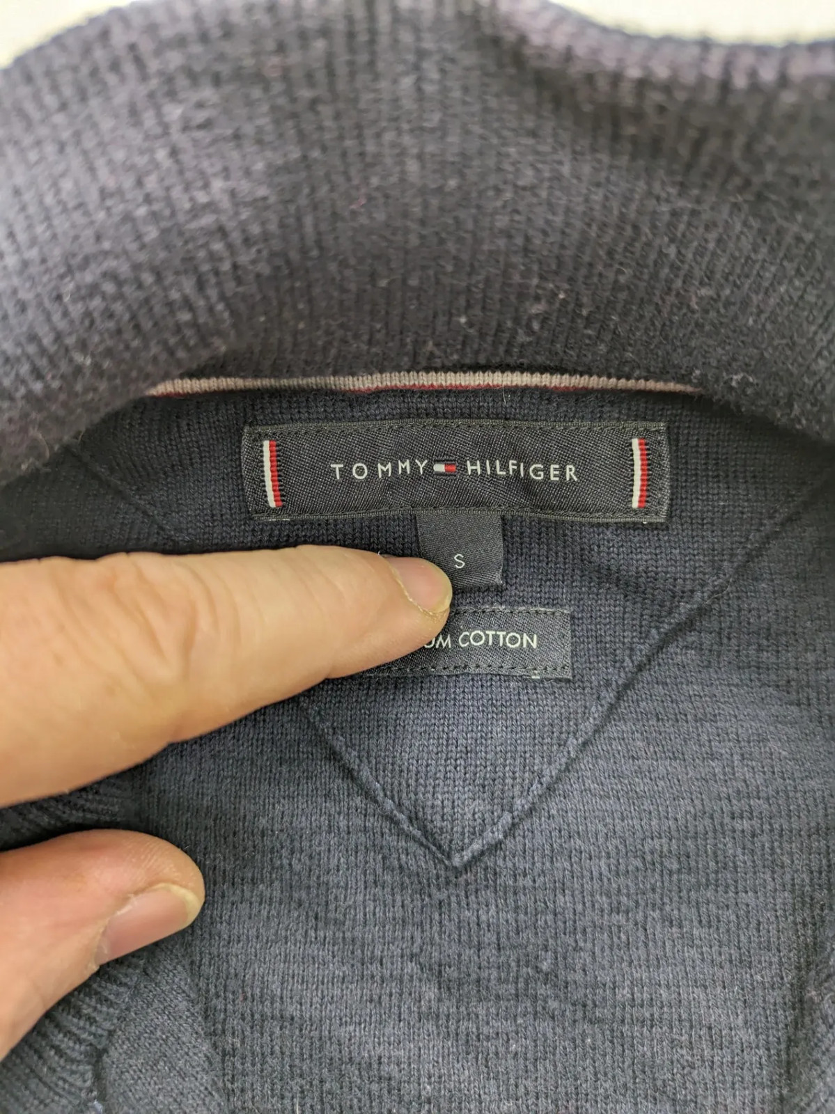 Tommy Hilfiger Herren Strickjacke Pullover Full Zip Gr S Dunkelblau Baumw 2531 image 9