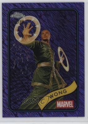 2025 Topps Chrome Marvel Comics Purple Shimmer Refractor /75 Wong #86 01sv