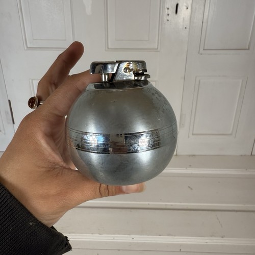 VINTAGE RONSON CHROM "BALL" TISCHFEUERZEUG