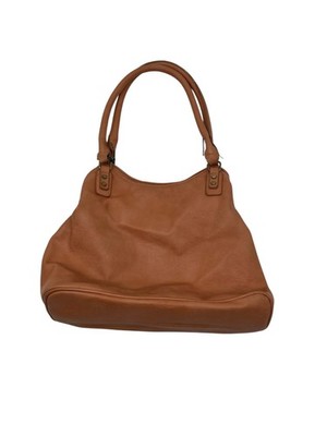 Sasha & Sam Brown Faux Leather Hobo Bag Shoulder Bag Top Zip 13'' X 10.5''