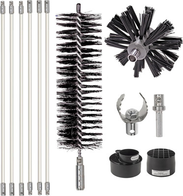 Lint Wizard Large Duct 7-Piece Dryer Vent Cleaning Kit, 12 Foot Flexible Quick-S