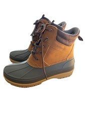 Sperry Top Sider Storm Hopped Kids Duck Boot Brown Size 3 Rain Snow Lace Up