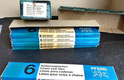 PFERD   Chainsaw Files NEW OLD STOCK box of 6 ~ 6'' x 5/32''  150 x 4mm