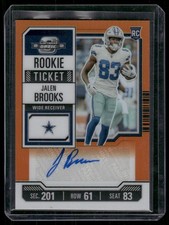 2023 Panini Contenders Optic #175 Jalen Brooks Orange #/50