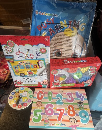 Cocomelon Learning Toys BUNDLE Puzzle Bag Games CHRISTMAS Toddler 5 ITEMS UK