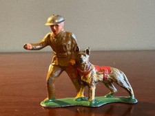 Vintage Barclay B148 952 Soldier Dispatcher w/ German Shepard Dog - Excellent 