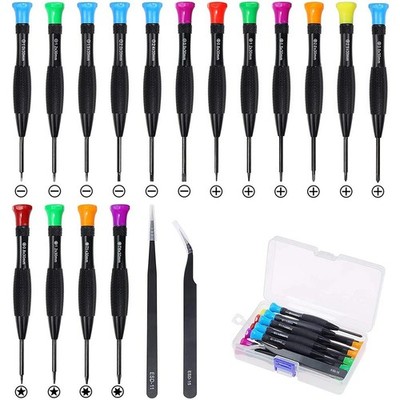 18 Mini Präzisions Magnet Schraubendreher Set für Uhrenbrille - Telefon Reparatur Werkzeuge