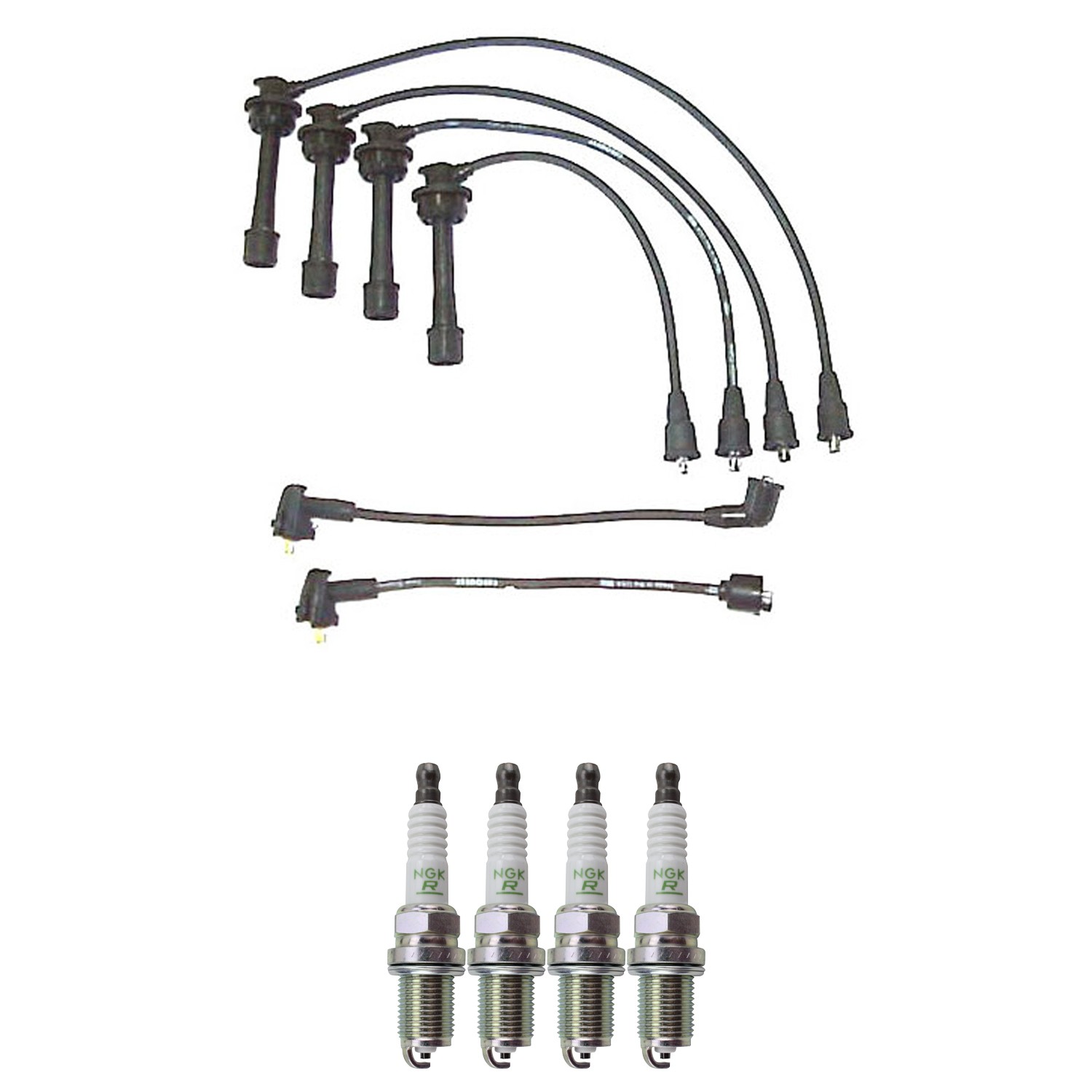 Denso Ignition Wires and NGK Spark Plugs Kit for Toyota Celica MR2 2.0L L4