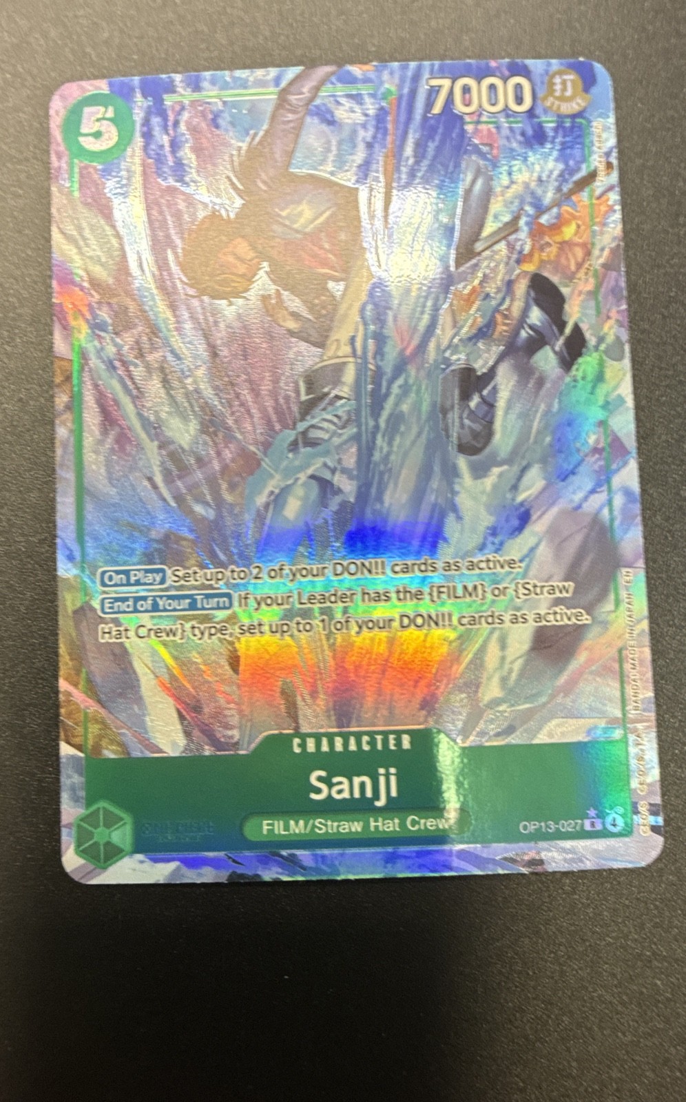 Sanji (Alternate Art) OP13-027 Carrying On His Will Foil