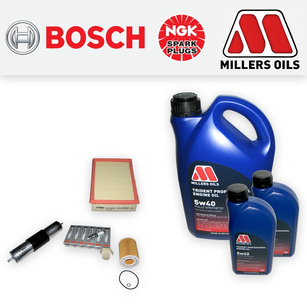 SERVICE KIT for BMW Z3 2.8 OIL AIR FUEL FILTERS PLUGS +5w40 FS OIL (1999-2000)