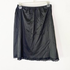 Warners Vintage Skirt Slip Lace Trim Antron Nylon 21 Long Size L Vintage