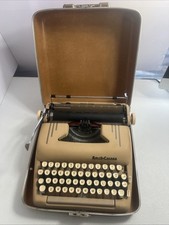Vintage Smith Corona Silent Super Typewriter w/ Tan Case 1950s~ thumbnail