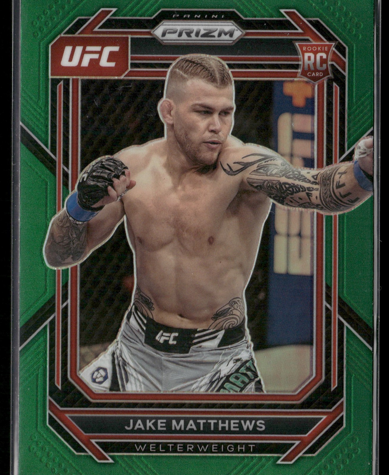2023 Panini Prizm UFC #109 Jake Matthews Green Prizms