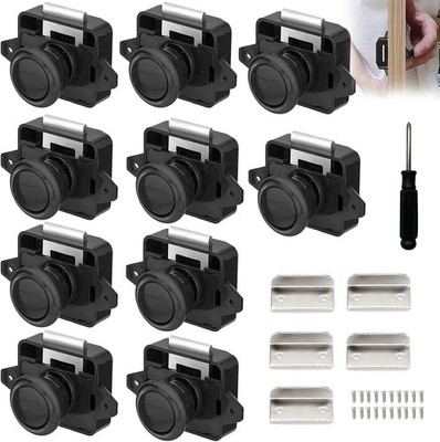 10 Stück Wohnmobil Schlösser, Metall Push Button Catch Door Lock Möbelschloss Sc