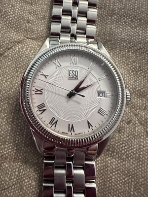 ESQ Men s Watch Water Resistant 3ATM Stainless Steel Silver