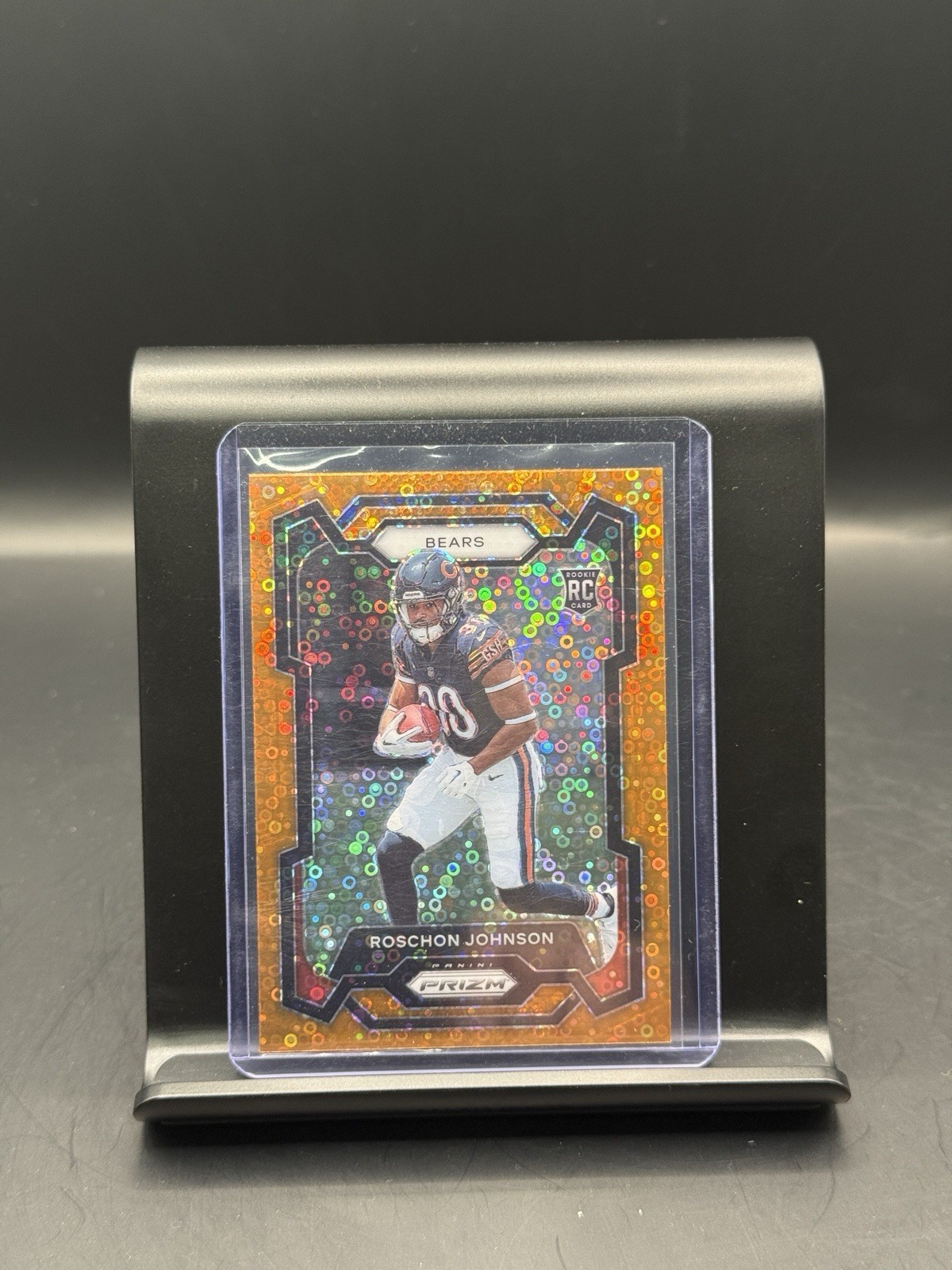 2023 Prizm Roschon Johnson RC Orange Disco Rookie #314 Bears