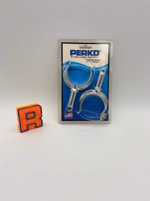 Perko 1262DP0CHR Ribbed Type Rowlock Horns, Chrome Plated, *Pack of (2)* (New)