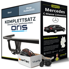 F&uuml;r MERCEDES C-Klasse Limousine W203 Anh&auml;ngerkupplung starr +eSatz 13pol 00- AHK
