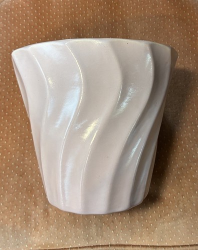 Vintage Bauer Pottery Los Angeles California Rose Pink Swirl Planter - Picture 2 of 8